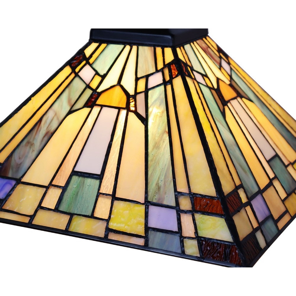 CHLOE Lighting KINSEY Mission Tiffany-style Blackish Bronze 3 Light Island Pendant 47’’ Wide CHL-CH33293MS47-IL3