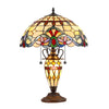 COOPER Tiffany-style 3 Light Victorian Double Lit Table Lamp 16" Shade