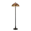 CHLOE Lighting DRAGAN Tiffany-style 3 Light Dragonfly Floor Lamp 18" Shade