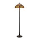 CHLOE Lighting DRAGAN Tiffany-style 3 Light Dragonfly Floor Lamp 18" Shade