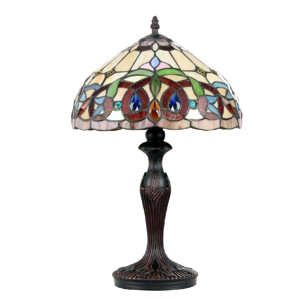 CHLOE Lighting SERENITY Tiffany-style Dark Bronze 1 Light Table Lamp 12’’ Shade CHL-CH33353VR12-TL1