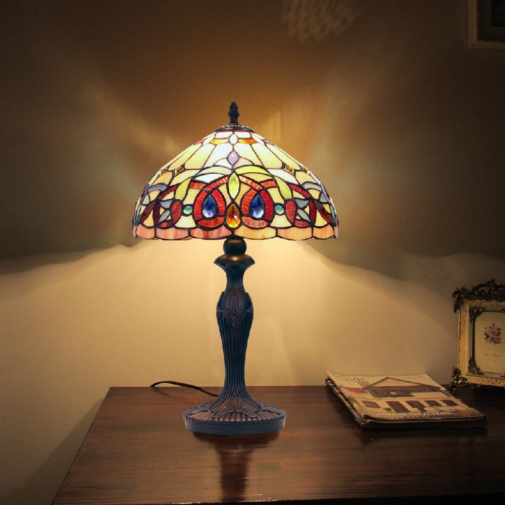 CHLOE Lighting SERENITY Tiffany-style Dark Bronze 1 Light Table Lamp 12’’ Shade CHL-CH33353VR12-TL1