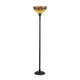 SERENITY Tiffany-style 1 Light Victorian Torchiere Floor Lamp 14" Shade