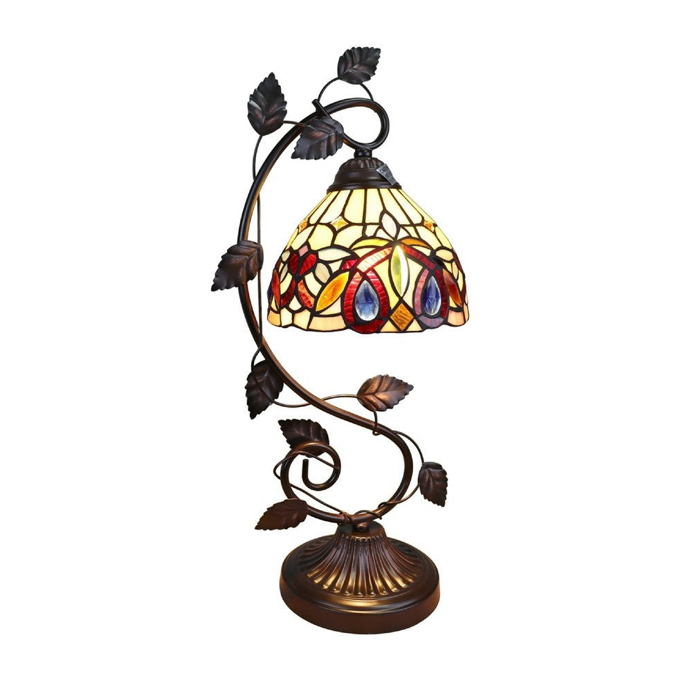 CHLOE Lighting SERENITY Victorian Tiffany-style Dark Bronze 2 Light Pendant 16" Wide