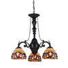 Victorian Style Mini Chandelier with Three Lights, Multicolor