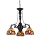 Victorian Style Mini Chandelier with Three Lights, Multicolor