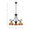 CHLOE Lighting SERENITY Victorian Tiffany-Style Dark Bronze 3 Light Mini Chandelier 25’’ Wide CHL-CH33353VR25-DD3