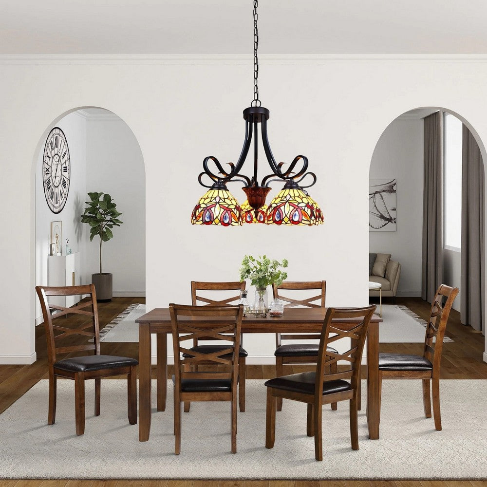 CHLOE Lighting SERENITY Victorian Tiffany-Style Dark Bronze 5 Light Large Chandelier 25’’ Wide CHL-CH33353VR25-DD5