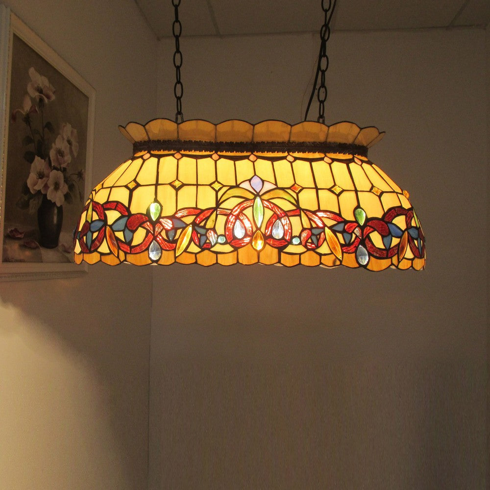Lighting SERENITY Victorian 3 Light Dark Bronze Island Pendant 28’’ Wide CHL-CH33353VR28-IL3