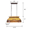 Lighting SERENITY Victorian 3 Light Dark Bronze Island Pendant 28’’ Wide CHL-CH33353VR28-IL3
