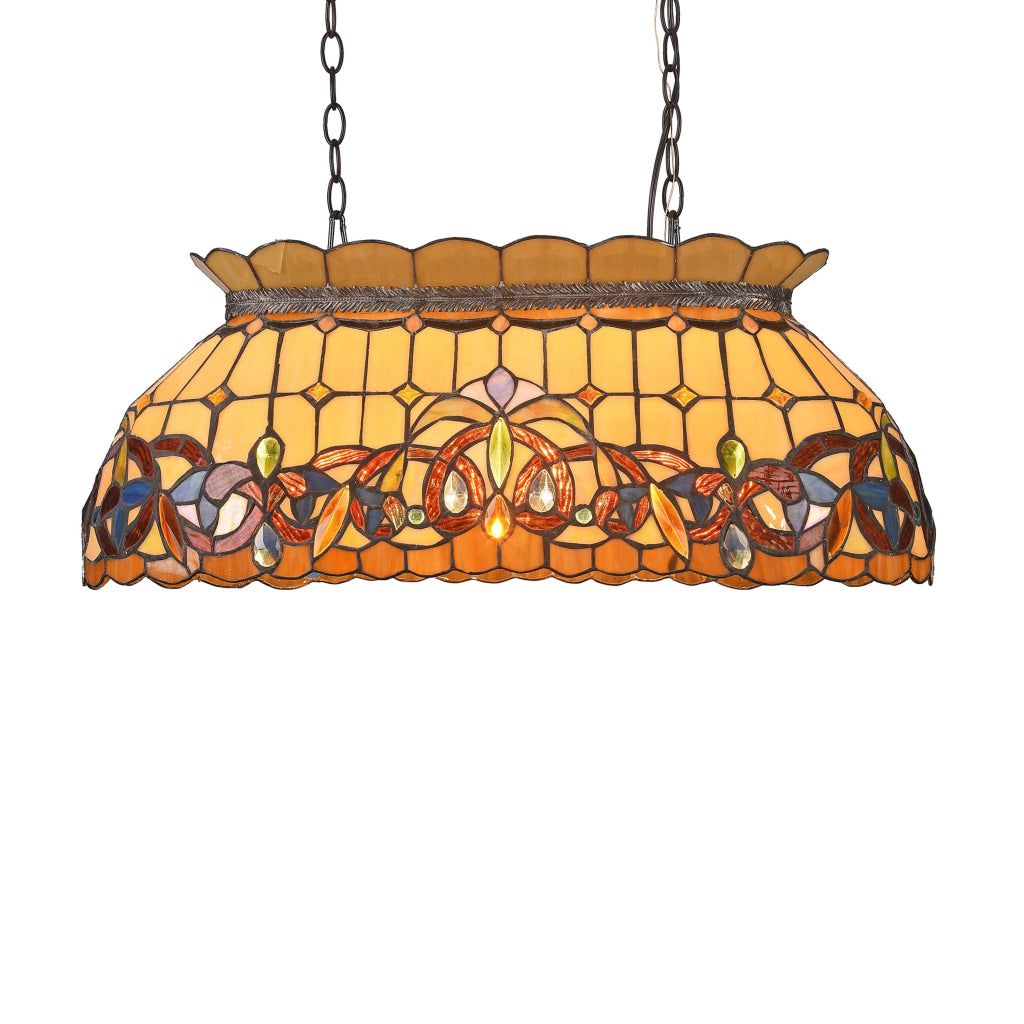 Lighting SERENITY Victorian 3 Light Dark Bronze Island Pendant 28" Wide
