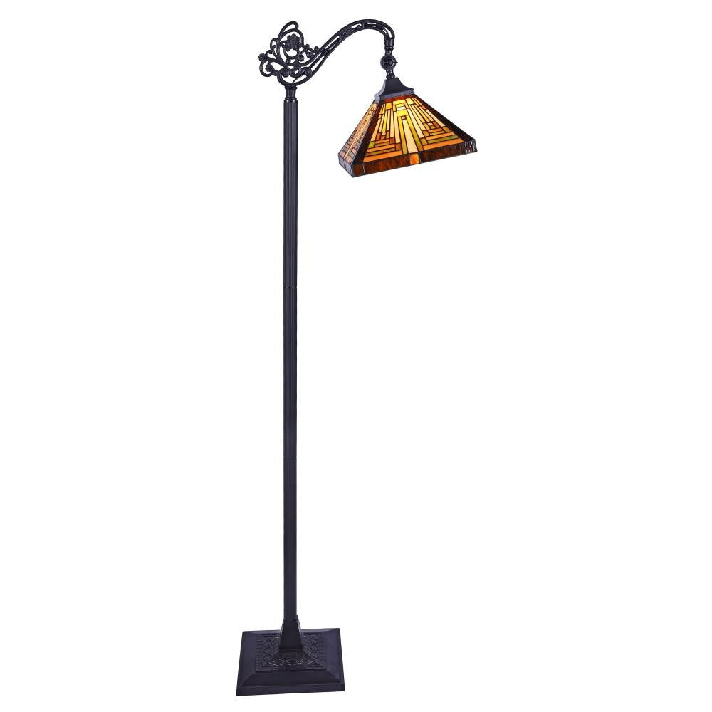 CHLOE Lighting INNES Tiffany-style 1 Light Reading Floor Lamp 11" Wide