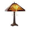 CHLOE Lighting INNES Tiffany-style 2 Light Mission Table Lamp 16" Shade