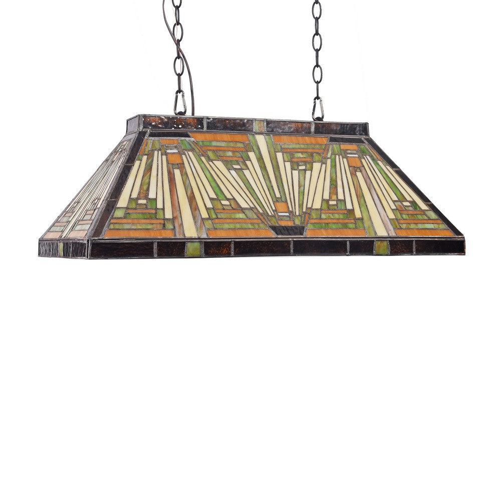 Lighting INNES Mission 3 Light Blackish Bronze Island Pendant 28’’ Wide CHL-CH33359MR28-IL3