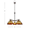 CHLOE Lighting INNES Mission Tiffany-Style Blackish Bronze 5 Light Large Chandelier 30’’ Wide CHL-CH33359MR30-EE5