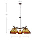 CHLOE Lighting INNES Mission Tiffany-Style Blackish Bronze 5 Light Large Chandelier 30’’ Wide CHL-CH33359MR30-EE5
