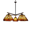 CHLOE Lighting INNES Mission Tiffany-Style Blackish Bronze 5 Light Large Chandelier 30" Wide