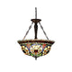 HARLAN Tiffany-style 3 Light Victorian Inverted Ceiling Pendant 22" Shade
