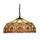CHLOE Lighting SUNNY Tiffany-style 2 Light Floral Ceiling Pendant Fixture 18" Shade