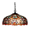 Two Light Ceiling Pendant with Gem Design Cabochons , Dark Bronze