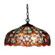 Two Light Ceiling Pendant with Gem Design Cabochons , Dark Bronze