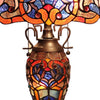 Victorian Design Glass Table Lamp with Trophy Style Base Multicolor CHL-CH33473BV18-DT3