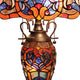 Victorian Design Glass Table Lamp with Trophy Style Base Multicolor CHL-CH33473BV18-DT3