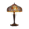 2 Light Tiffany Style Aluminum Table Lamp, Multicolor