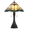 CHLOE Lighting JORGIE Tiffany-style 2 Light Table Lamp 16" Shade