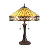 200 Watt Dual Bulb Tiffany Style Table Lamp, Bronze