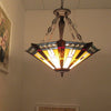 SIRIUS Tiffany-style Goemetirc 3 Light Inverted Ceiling Pendant 25’’ Shade CHL-CH36847PM25-UH3