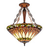 CHLOE Lighting WALDEN Tiffany-style 3 Light Inverted Ceiling Pendant 20" Shade