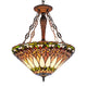 CHLOE Lighting WALDEN Tiffany-style 3 Light Inverted Ceiling Pendant 20" Shade