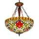 CHLOE Lighting MYRTLE Tiffany-style 3 Light Inverted Ceiling Pendant 20" Shade