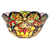 Tiffany Style Wall Sconce with Irregular Curved Edges, Multicolor