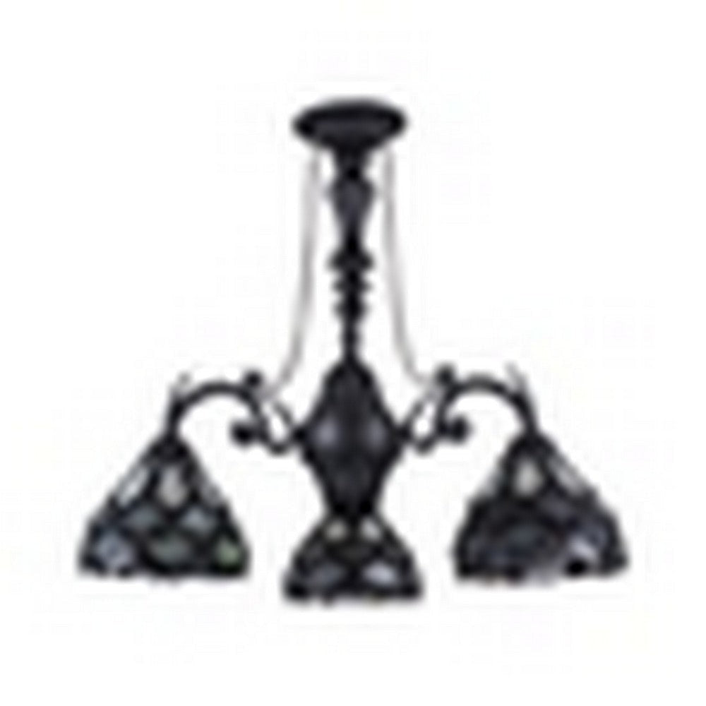 CHLOE Lighting GEORGIA Tiffany-Style Victorian Stained Glass Mini Chandelier 21’’ Width CHL-CH38435GG21-DC3