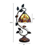 CHLOE Lighting ADIA Victorian Tiffany-Syle Dark Bronze 1 Light Accent Table Lamp 8’’ Wide CHL-CH38632AV08-NT1