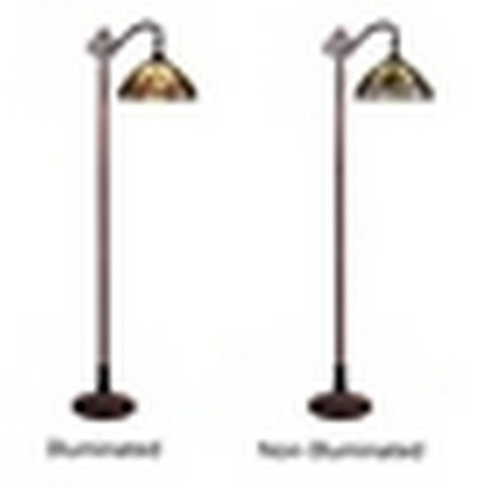 CHLOE Lighting ADIA Tiffany-Style Dark Bronze 1-Light Victorian Reading Floor Lamp 11’’ Shade CHL-CH38632AV11-RF1