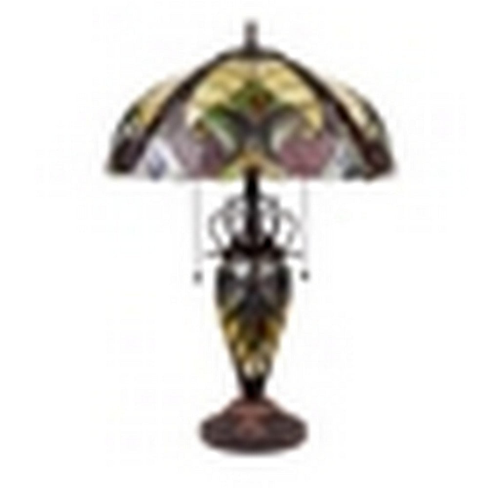 CHLOE Lighting ADIA Victorian-Style Dark Bronze 3 Light Double Lit Table Lamp 16’’ Wide CHL-CH38632AV16-DT3