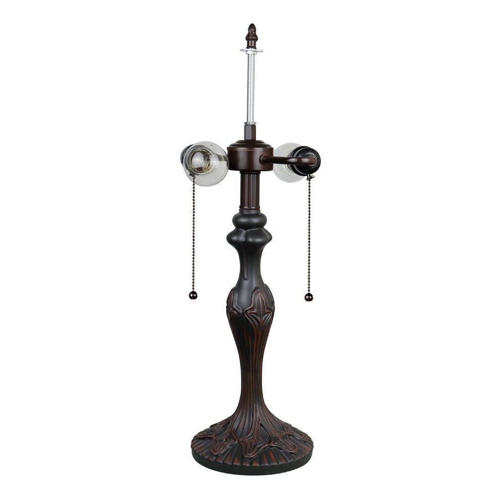 CHLOE Lighting ADIA Victorian Tiffany-Syle Dark Bronze 2 Light Table Lamp 16’’ Wide CHL-CH38632AV16-TL2