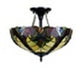 CHLOE Lighting ADIA Victorian Tiffany-Style Dark Bronze 2 Light Semi-Flush Fixture 16’’ Wide CHL-CH38632AV16-UF2
