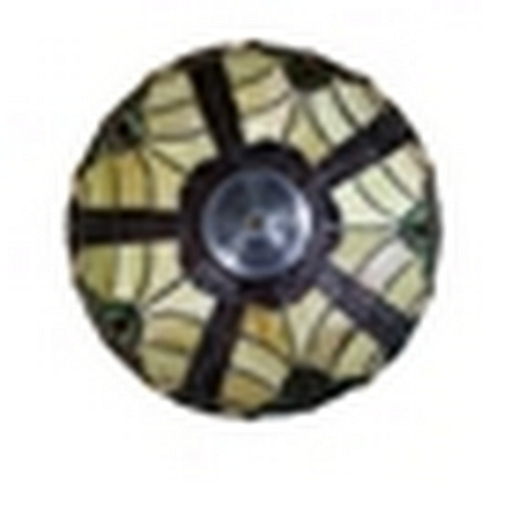 CHLOE Lighting ADIA Victorian Tiffany-Style Dark Bronze 2 Light Semi-Flush Fixture 16’’ Wide CHL-CH38632AV16-UF2