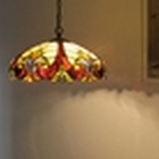 CHLOE Lighting "ADIA" Tiffany-style 2 Light Hanging Pendant Fixture 18" Shade