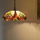 CHLOE Lighting "ADIA" Tiffany-style 2 Light Hanging Pendant Fixture 18" Shade