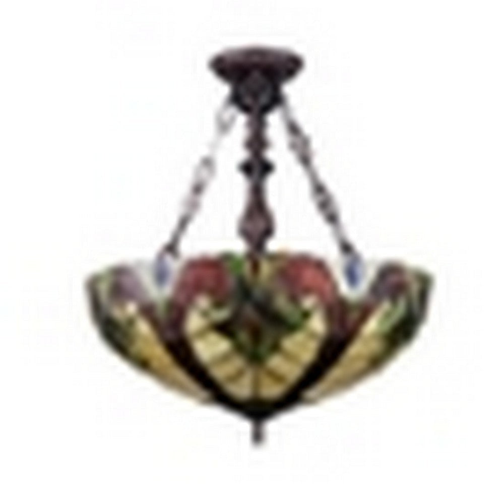 CHLOE Lighting ADIA Victorian-Style Dark Bronze 2 Light Inverted Ceiling Pendant 18’’ Wide CHL-CH38632AV18-UP2