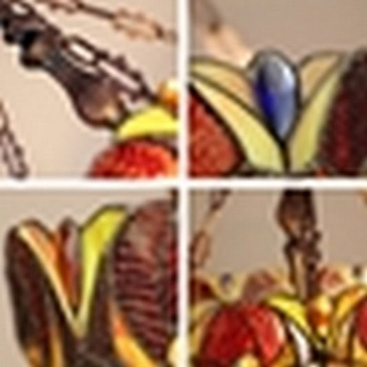 CHLOE Lighting ADIA Victorian-Style Dark Bronze 2 Light Inverted Ceiling Pendant 18" Wide