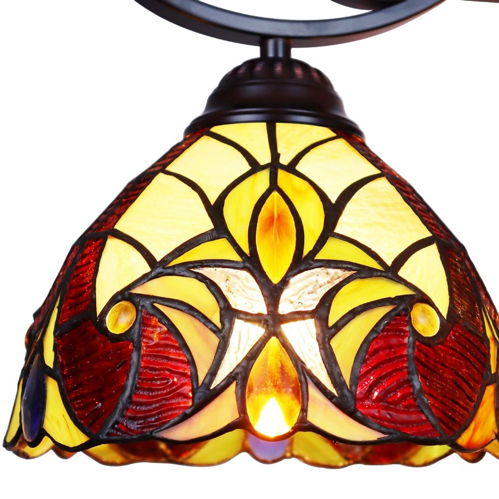 CHLOE Lighting ADIA Victorian Tiffany-Style Dark Bronze 3 Light Mini Chandelier 25’’ Wide CHL-CH38632AV25-DD3