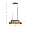 CHLOE Lighting ADIA Victorian Tiffany-Style Dark Bronze 3 Light Island Pendant 28’’ Wide CHL-CH38632AV28-IL3
