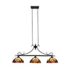 CHLOE Lighting ADIA Victorian Tiffany-style Dark Bronze 3 Light Island Pendant 47’’ Wide CHL-CH38632AV47-IL3
