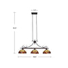 CHLOE Lighting ADIA Victorian Tiffany-style Dark Bronze 3 Light Island Pendant 47’’ Wide CHL-CH38632AV47-IL3